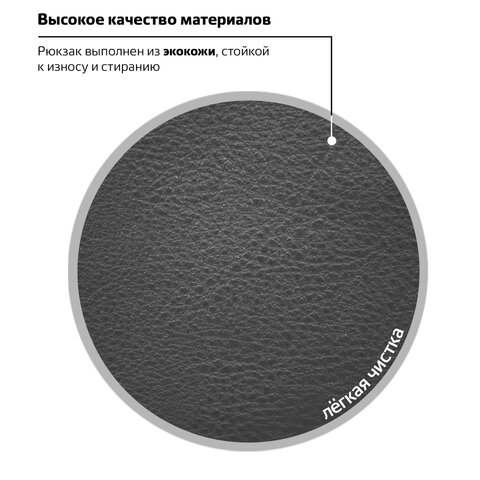 diskont-line.ru Рюкзак BRAUBERG молодежный, с отделением для ноутбука, "Урбан", искусственная кожа, черный, 42х30х15 см, 227084