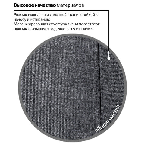 diskont-line.ru Рюкзак BRAUBERG URBAN универсальный, с отделением для ноутбука, Houston, темно-серый, 45х31х15 см, 229895