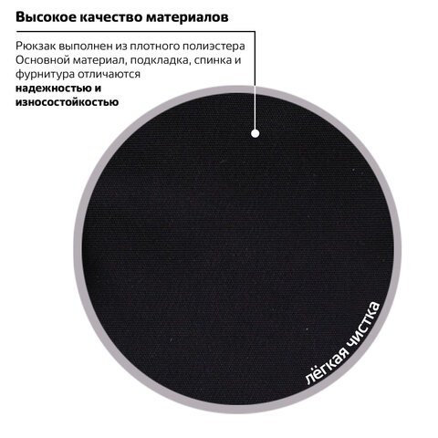diskont-line.ru Рюкзак BRAUBERG FRIENDLY молодежный, черный, 37х26х13 см, 270089