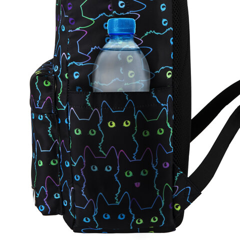 diskont-line.ru Рюкзак BRAUBERG DREAM универсальный с карманом для ноутбука, эргономичный, "Neon cats", 42х26х14 см, 270771