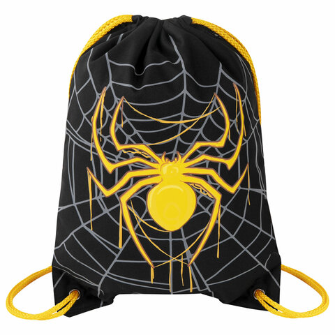 diskont-line.ru Мешок для обуви BRAUBERG PREMIUM, карман, подкладка, светоотражайка, 43х33 см, "Venomous spider", 271624